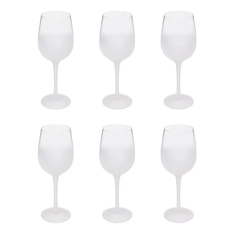 Set di 6 bicchieri da vino smerigliati 38 cl