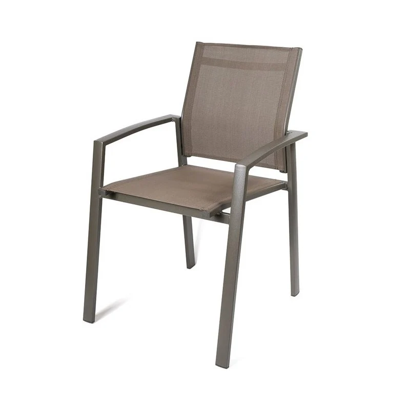 Sedia con braccioli Axiome colore biscotto cm 89x60x57h