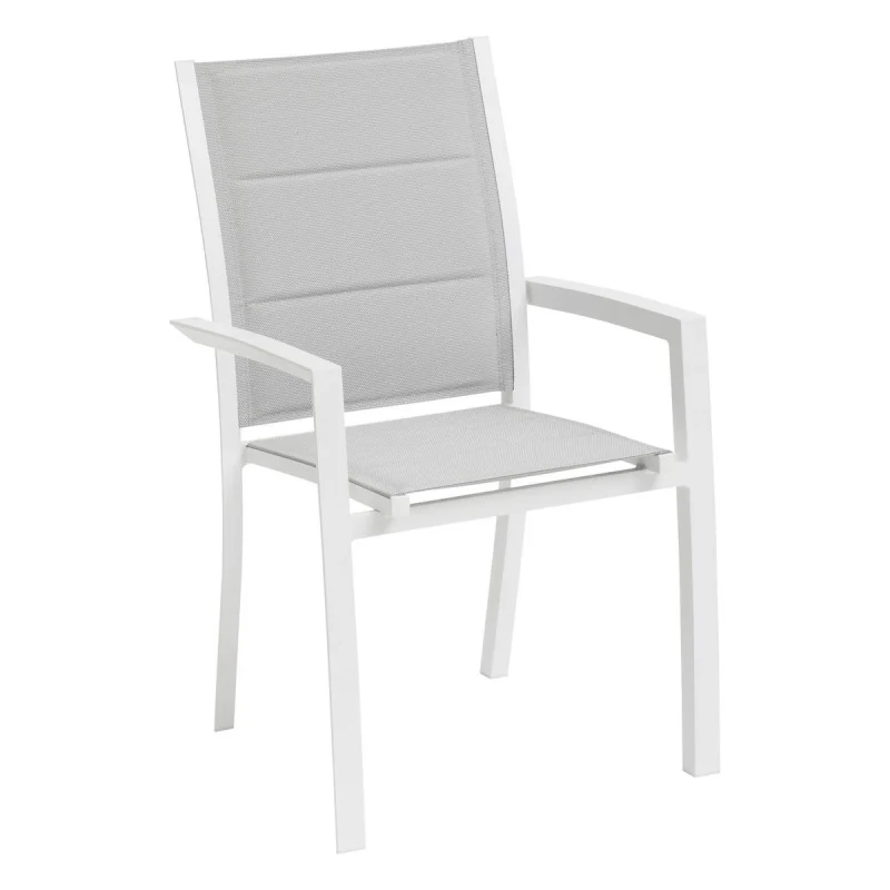 Sedia Allure grigio ghiaccio/bianco cm 57x58x95h