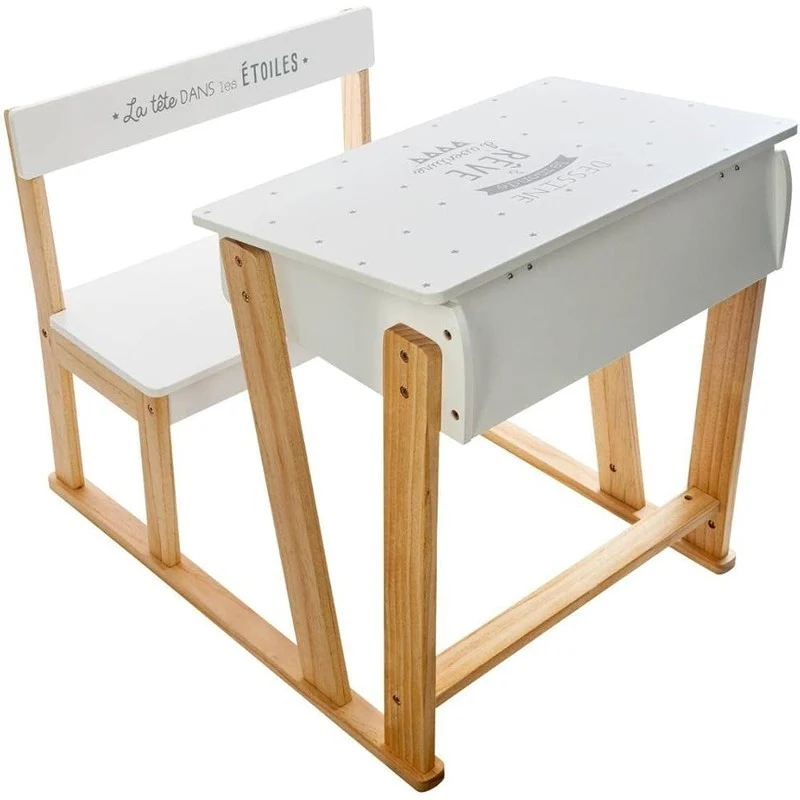 Scrivania per bimbi con sedia cm 64x79x58h