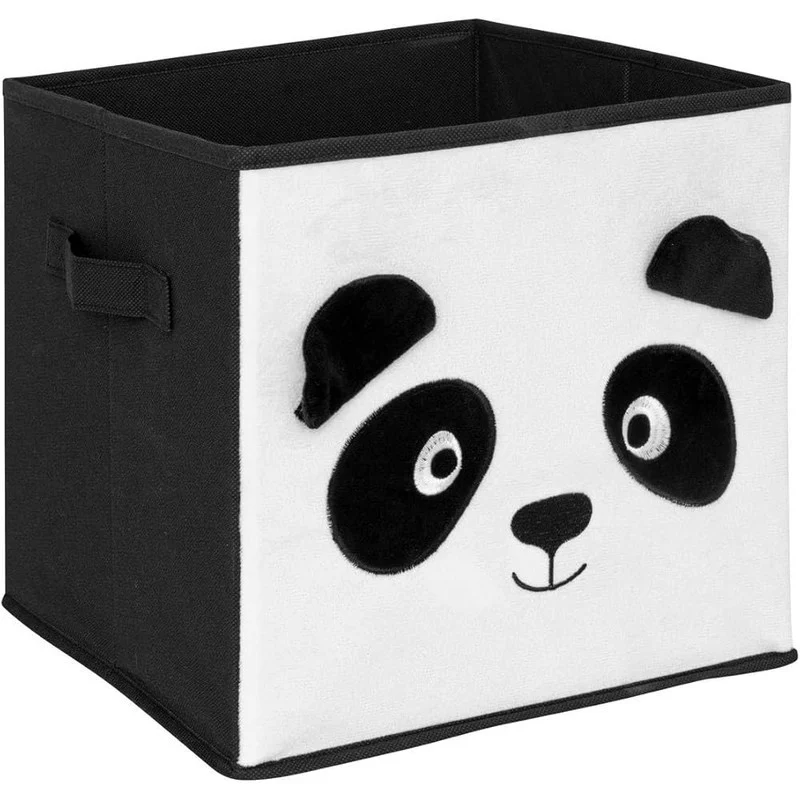 Scatola di stoccaggio panda 29x29 cm in velluto