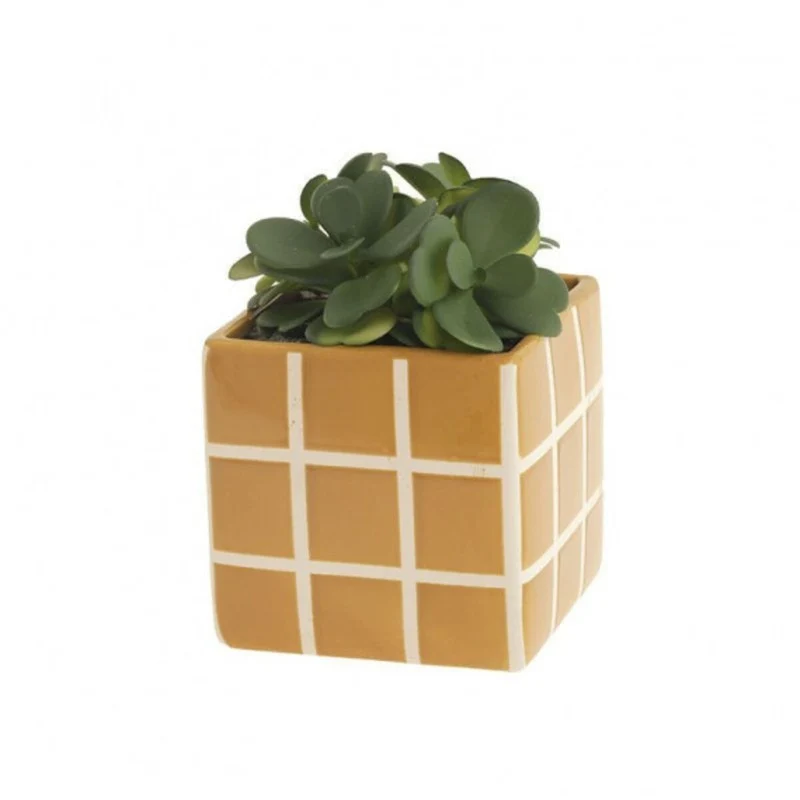 Pianta artificiale Angolo Della Famiglia vaso in ceramica H17 cm