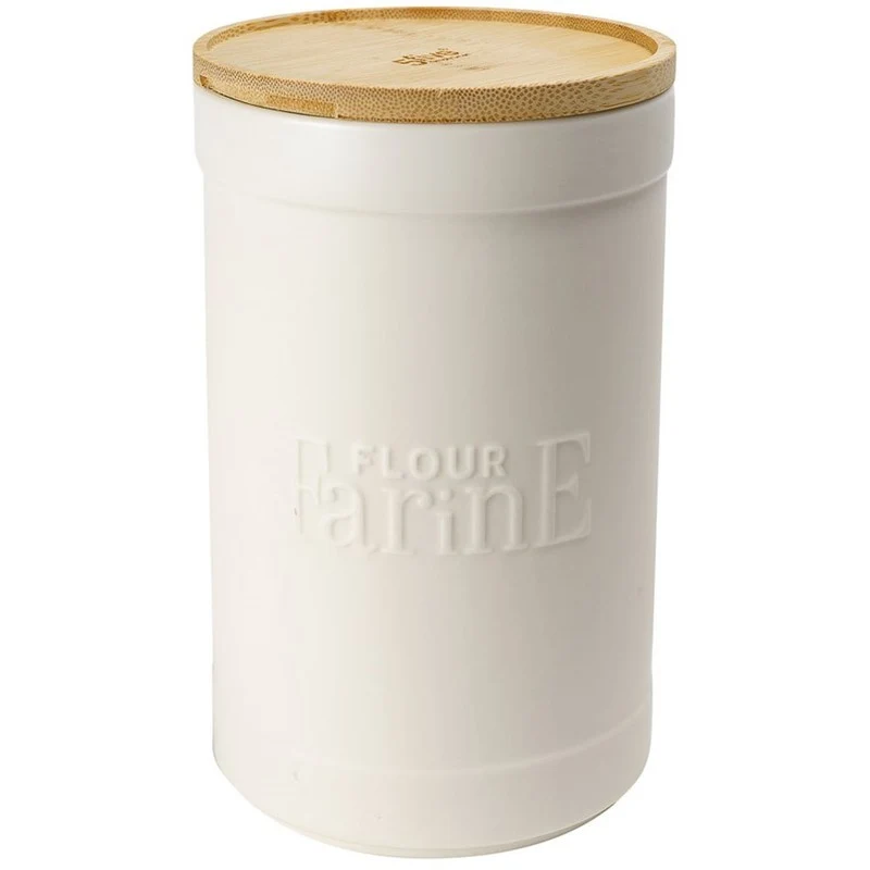 Barattolo farina Natureo con coperchio bamboo