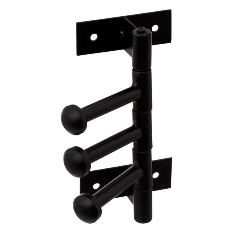 Appendiabiti girevole metallo nero 3 ganci
