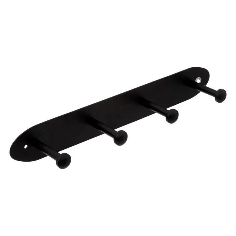Appendiabiti 4 ganci metallo nero