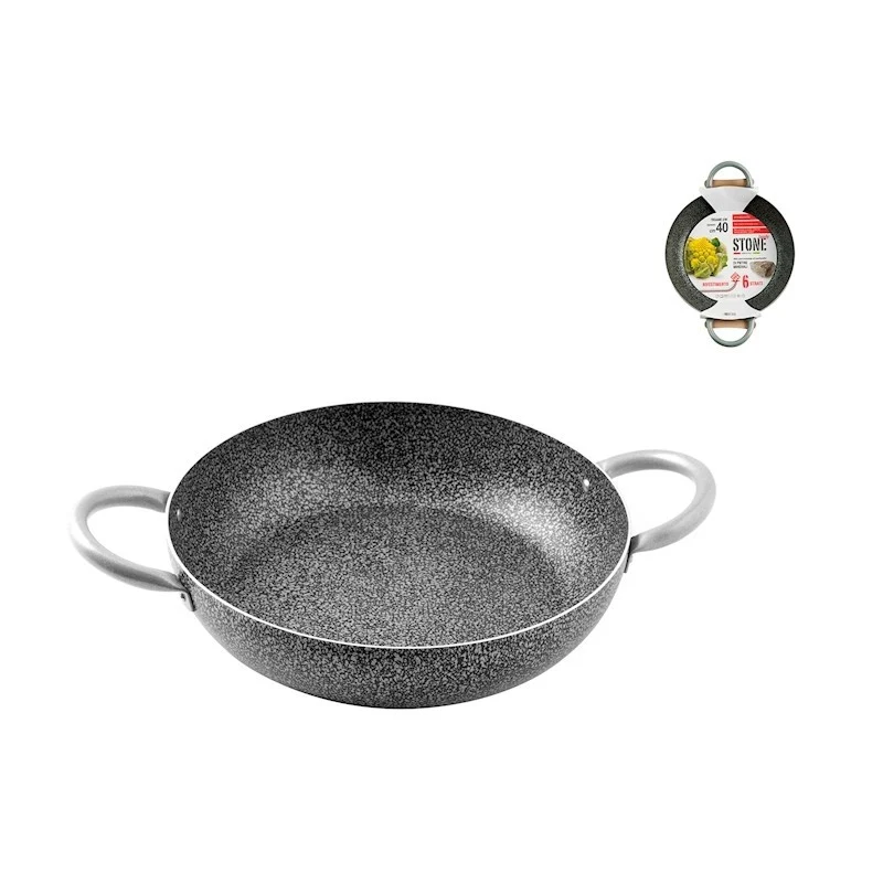 Tegame 2 manici Family Stone Ø 40 cm antiaderente in alluminio