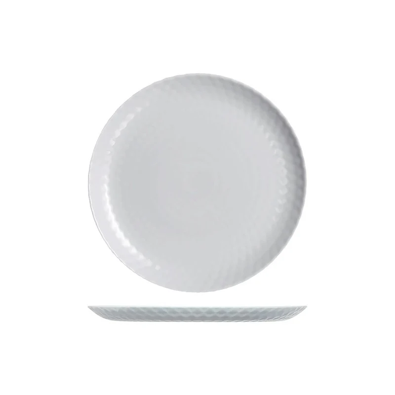Piatto piano Pampille Ø 25 cm in vetro opale grigio chiaro
