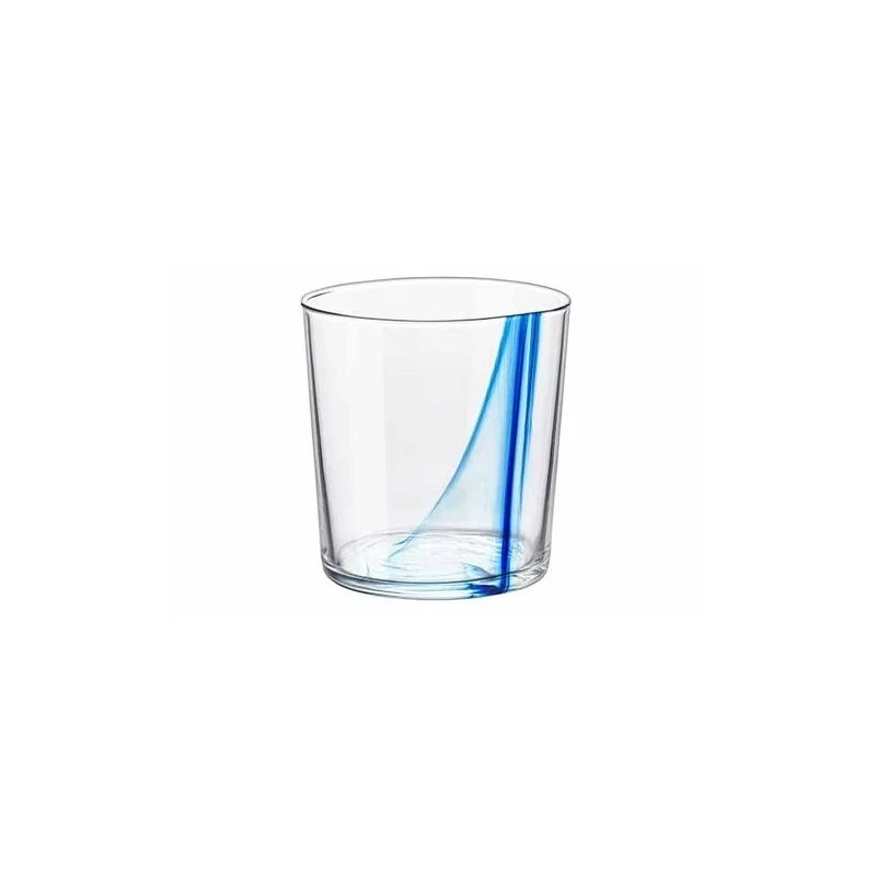 Bicchiere in vetro Stria Blue Gobelet 35,5 cl Ø 8,5 x H 9 cm