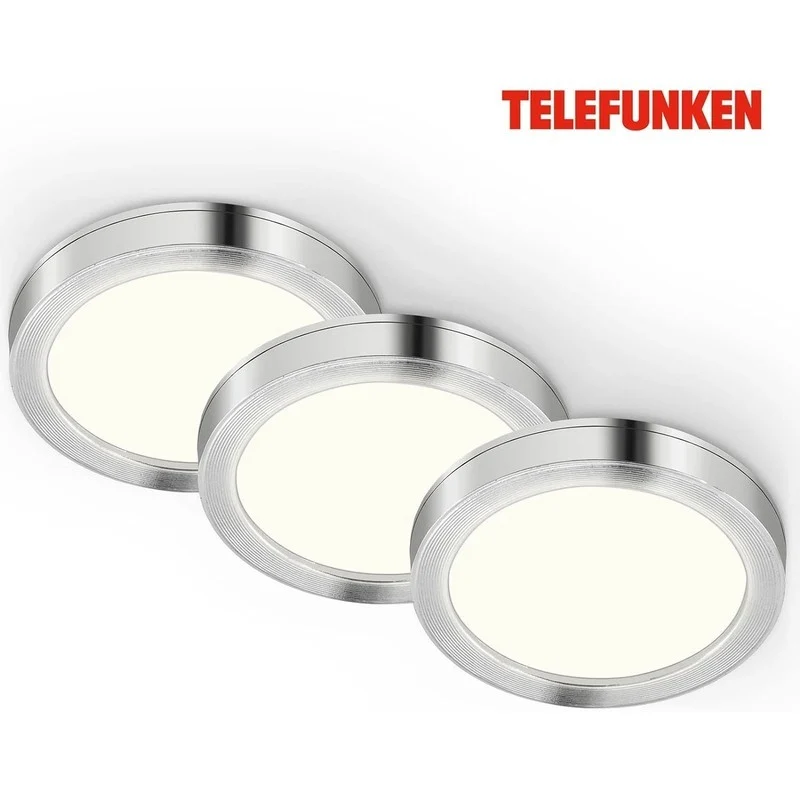 Telefunken set 3 faretti incasso led 6 cm 1,8w 170lm bianco