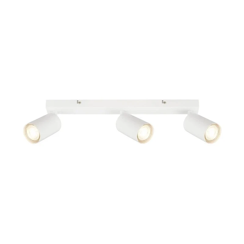 Barra 3 faretti orientabili bianco 44 x 5,5 x 15,5 cm