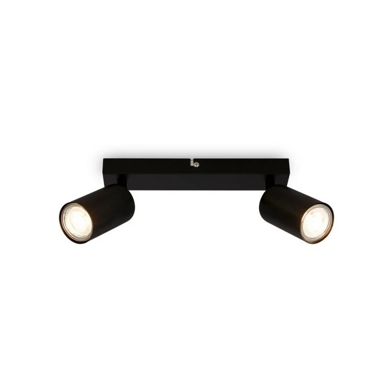 Faretto soffitto 2xGU10 orientabile nero 15,5 x 5,5 x 25,5 cm