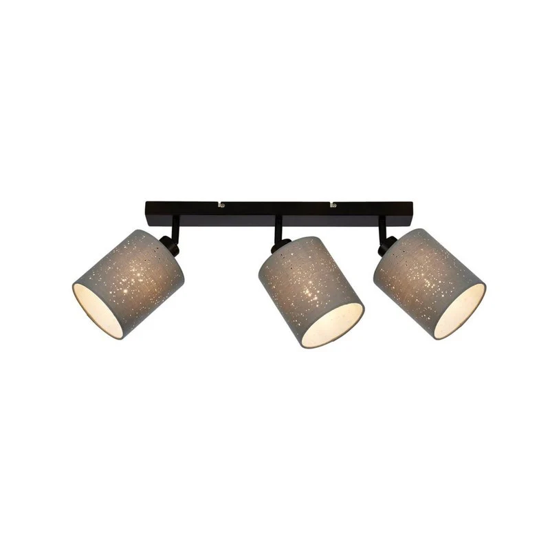 Barra Spot Vintage 2xe27 47,5 cm grigio nero