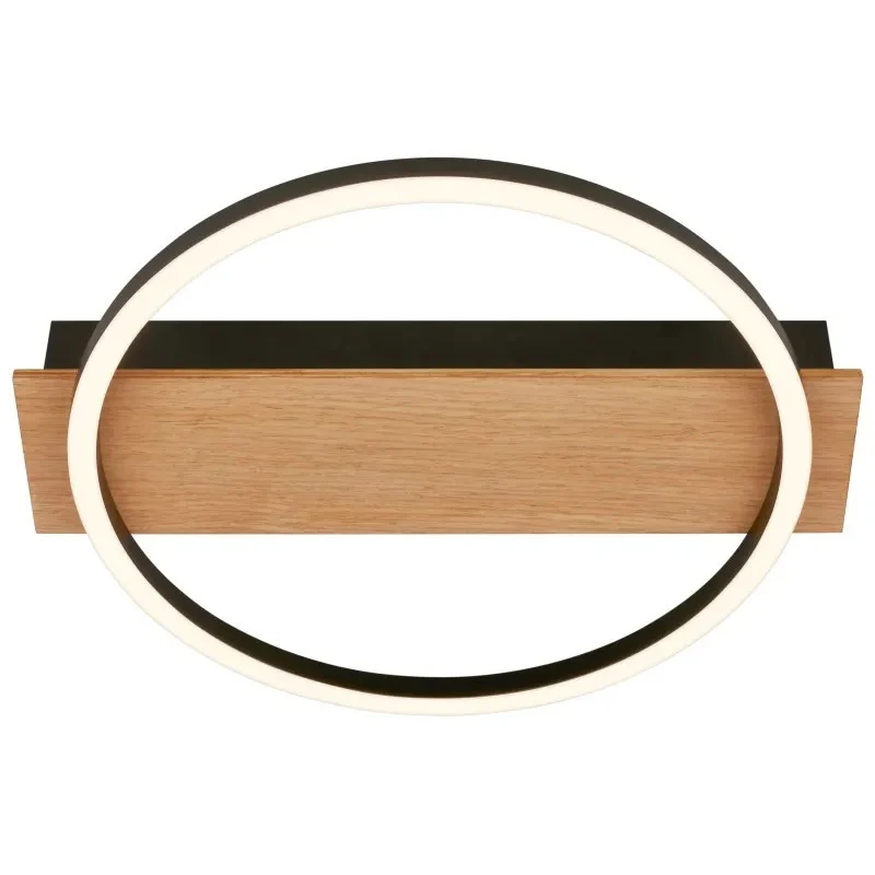 Plafoniera Kada led 34x30 cm 15w 1400lm nero legno