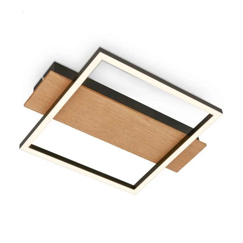 Plafoniera Kada led 34x26 cm 14w 1400lm legno nero
