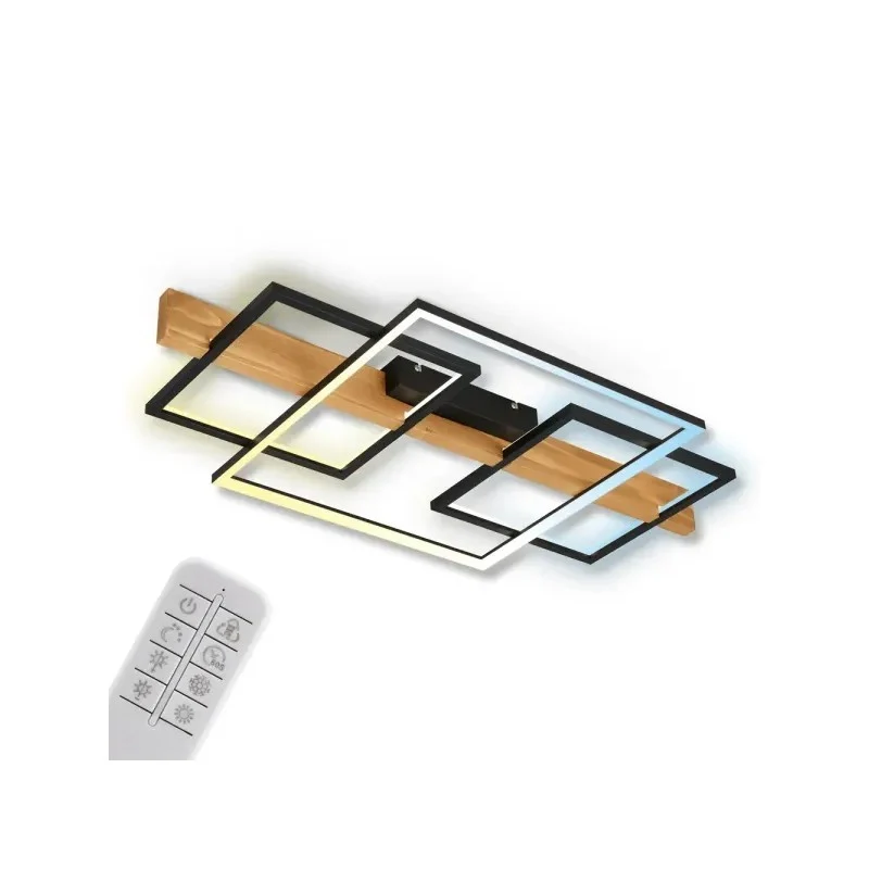 Plafoniera led Cadre 75x40 cm 44w 4400lm nero