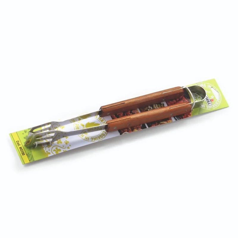 Pinza 39 cm in acciaio inox con manico in legno