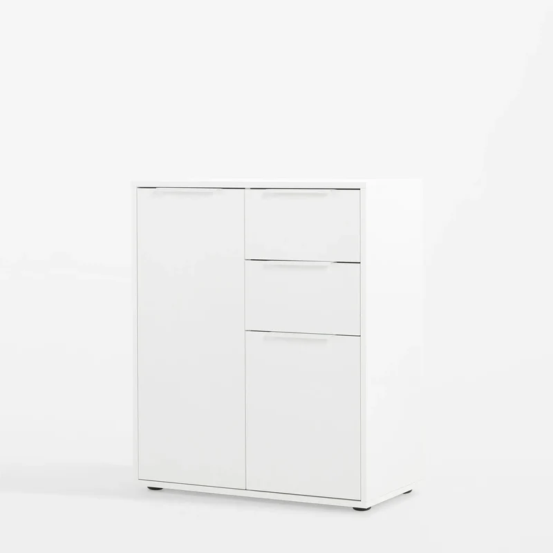 Mobile 2ante + 2 cassetti bianco lucido cm 72x35x87h