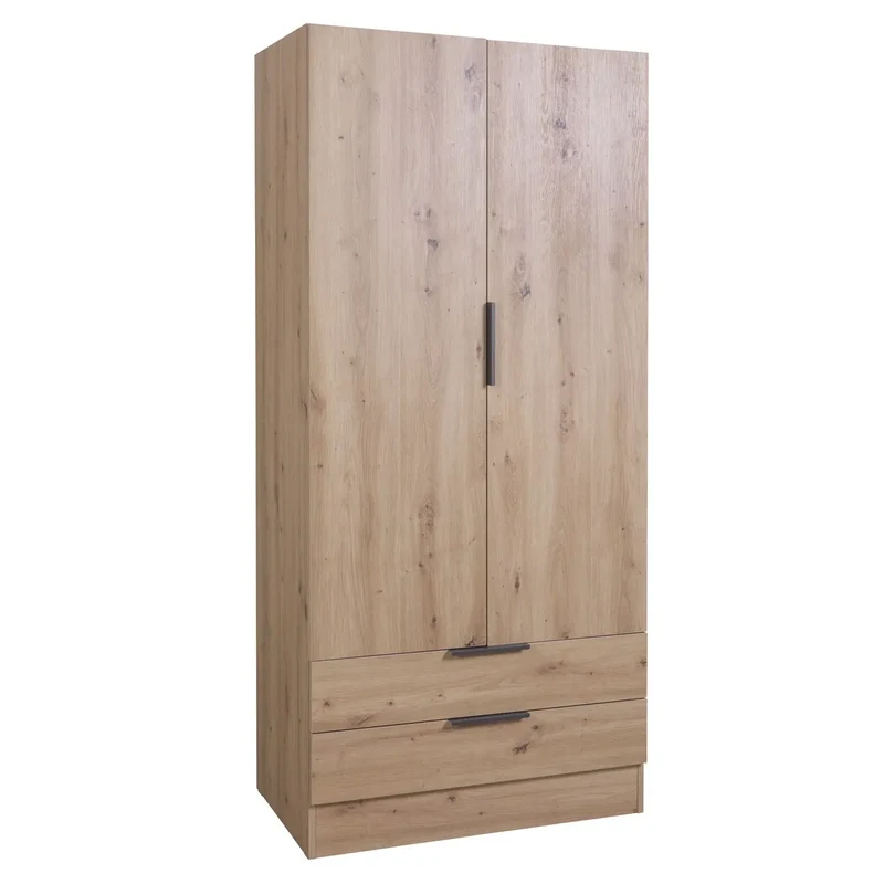 Armadio Composad rovere con 2 ante e 2 cassetti cm 82x46x184h