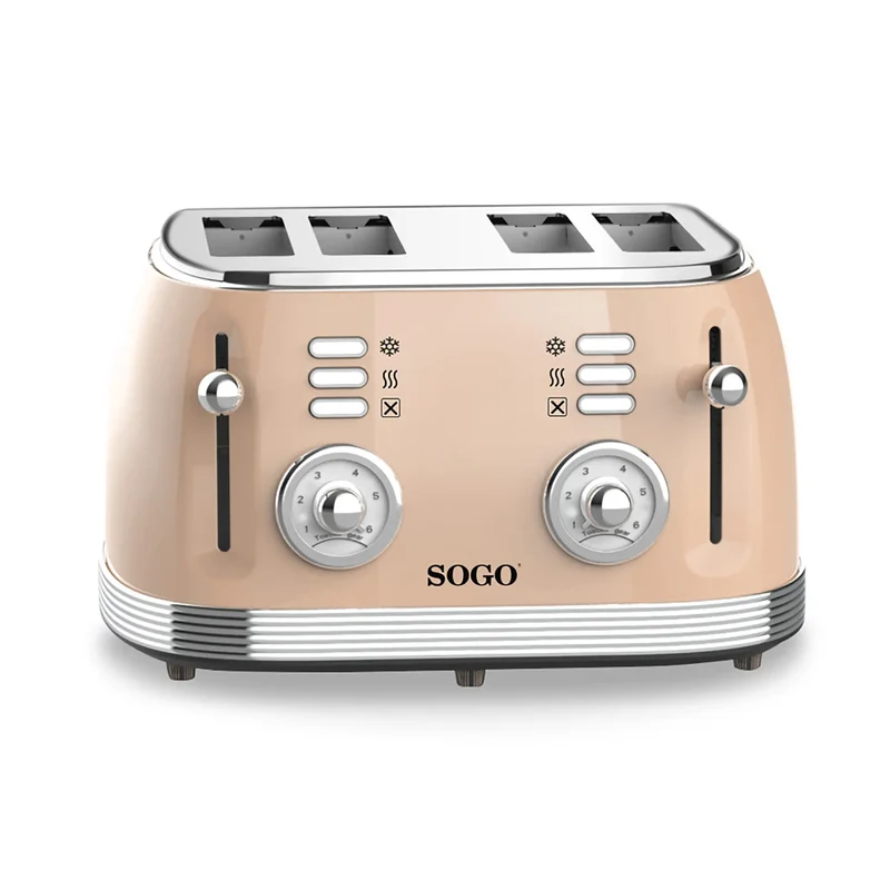 Tostapane retrò beige 1500W 4 fessure