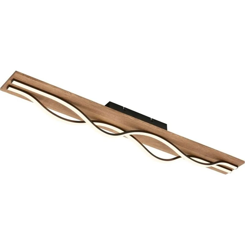 Briloner plafoniera led ondulata 98 cm 29w 3200lm nero legno