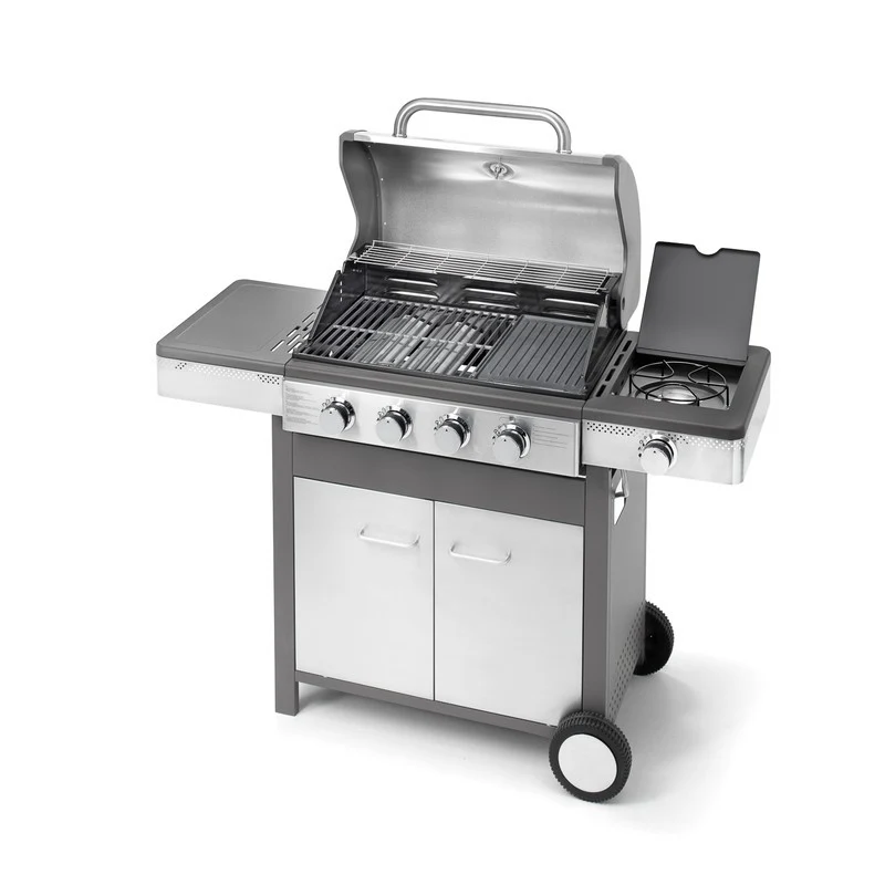 Barbecue a gas Indianapolis 5/B con 4 bruciatori e fornello laterale