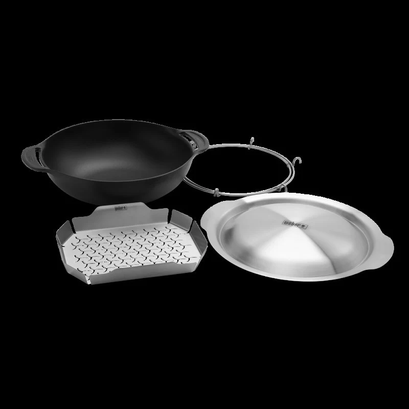 Wok Weber Crafted con cestello vapore 42 x 36 cm