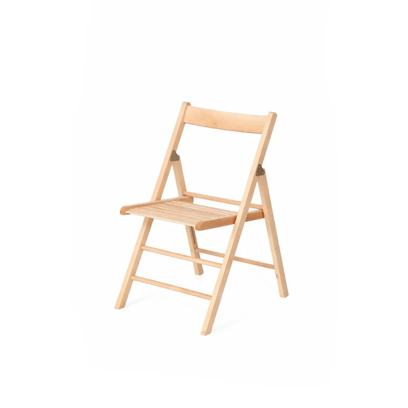 Sedia pieghevole effetto legno naturale cm 54x44,5x80,5 h