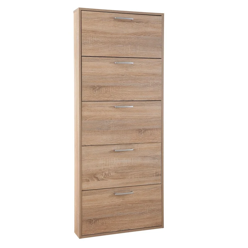 Scarpiera Lamia 5 ribalte cm 65x15x173,5h rovere artisan