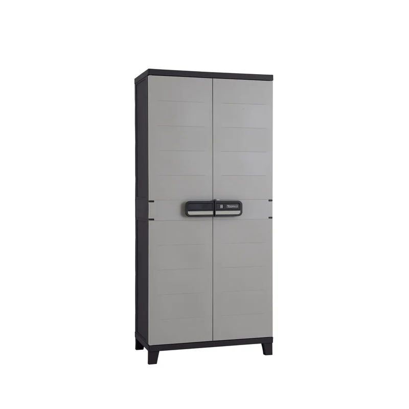 Armadio Smart Tuttopiani 4 Ripiani in Resina Antracite 68x39x173 cm