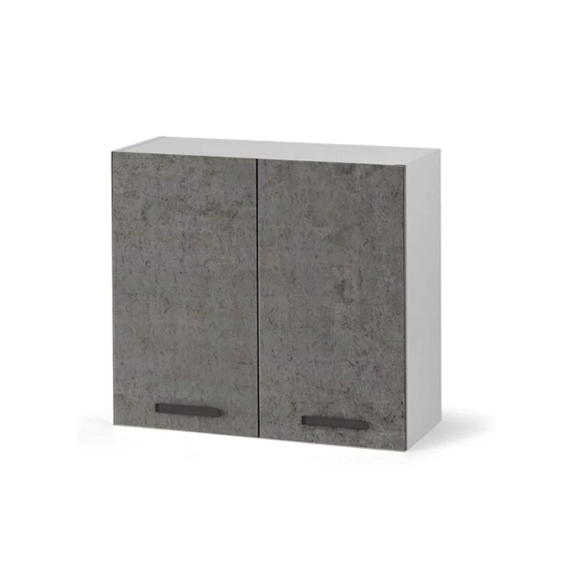 Pensile Scolapiatti Cucina Bianco con 2 Ante Cemento 80x32xH 72