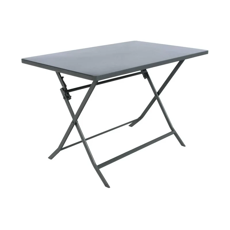 Tavolo rettangolare pieghevole Greensboro 4 posti grafite 110x70x71 cm