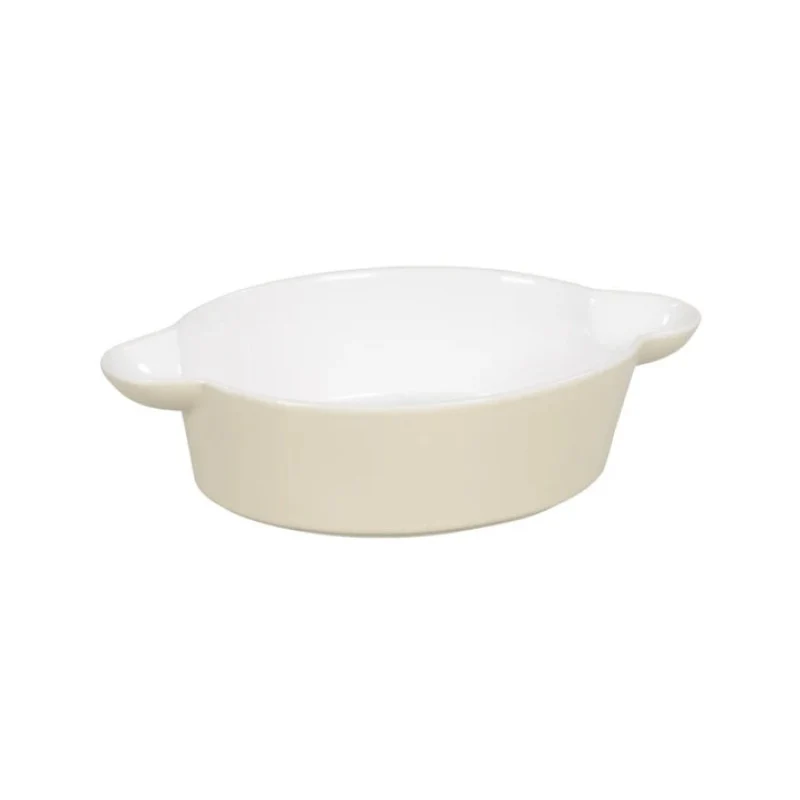 Teglia forno ovale Basic cream 26x15x6 cm in ceramica