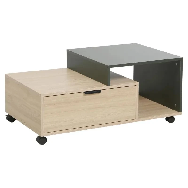 Tavolino Aladin naturale/verde cm 90x50x40h