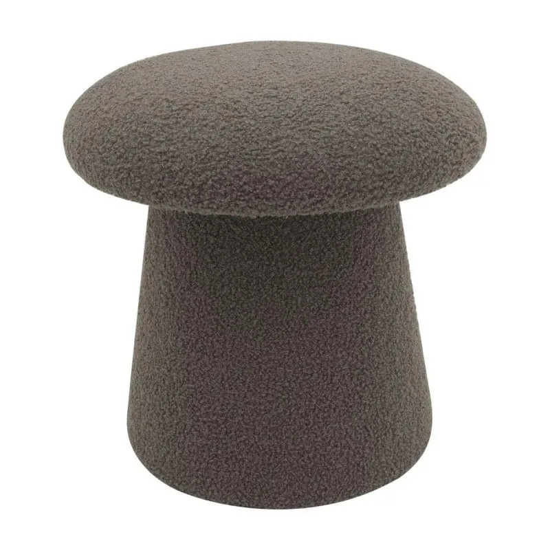 Pouf in tessuto Teddy Mushy tortora Ø 37x H 38 cm