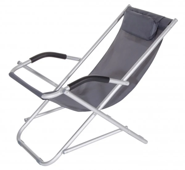 Poltrona oscillante Formentera grigia cm 90x60x73h