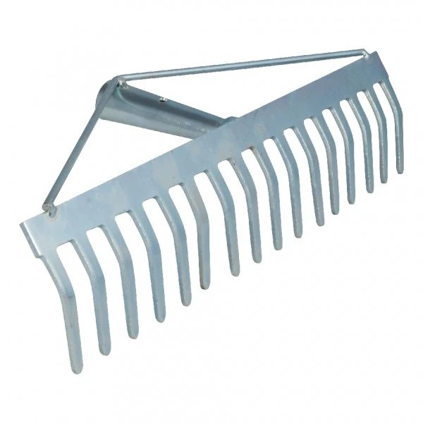 Rastrello zincato in metallo 16 denti
