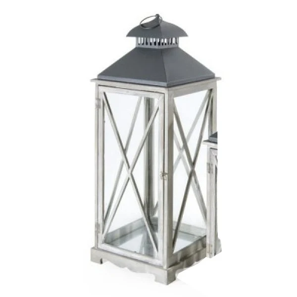 Lanterna Arles grigia cm 32 x 32 x 90