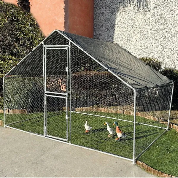 Gabbia per polli in acciaio zincato 2 x 3 x H 2 m