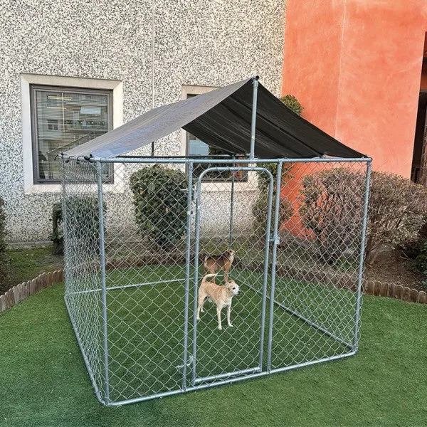 Gabbia per cani in acciaio zincato 2 x 2 x H 2 m