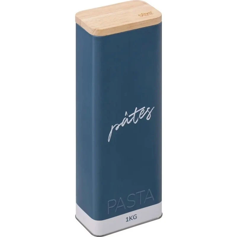 Contenitore per spaghetti Color edition metallo rilievo Blu Grigio 1 kg