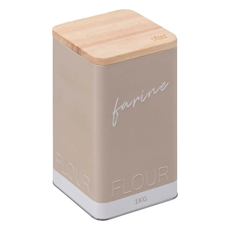 Contenitore per farina Color Edition metallo rilievo 1 kg
