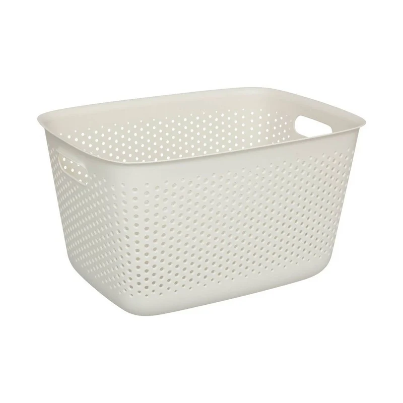 Cestino multiuso in plastica Tila crema 17 L
