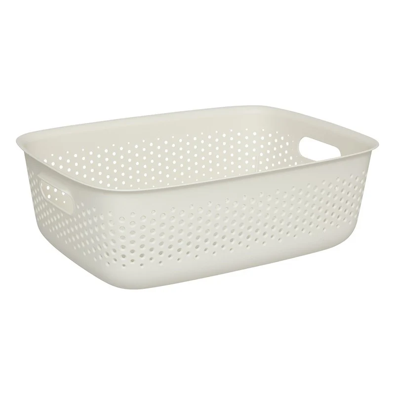 Cestino multiuso in plastica Tila crema 10 L