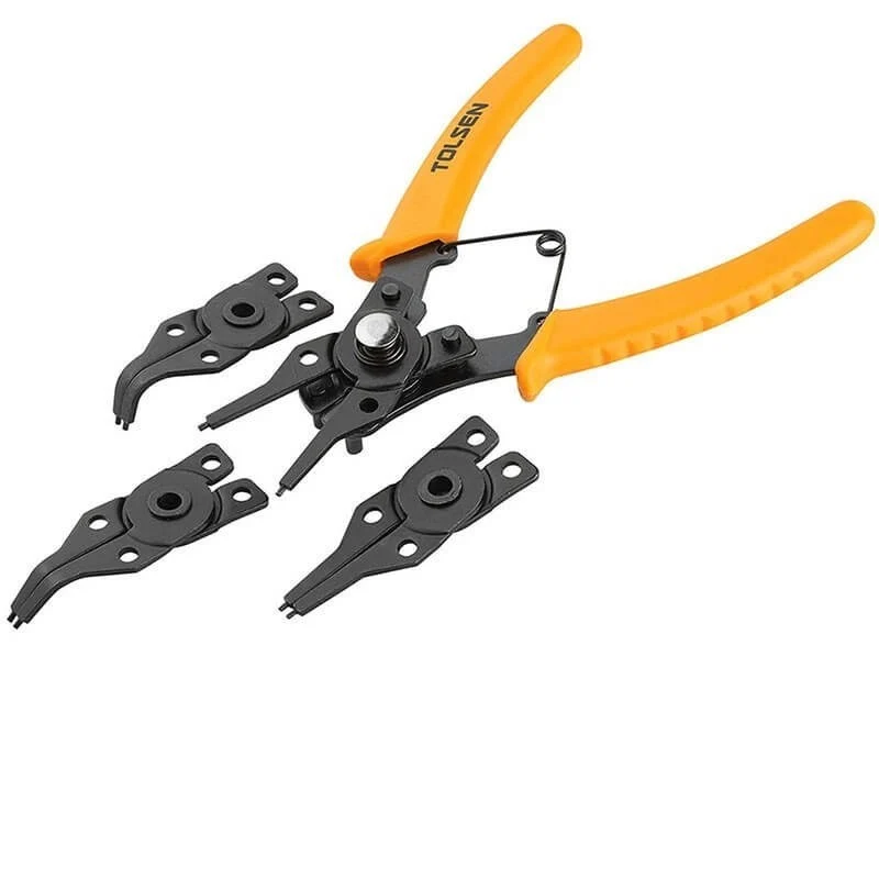 Pinza per anelli seeger 4 in 1 con teste intercambiabili