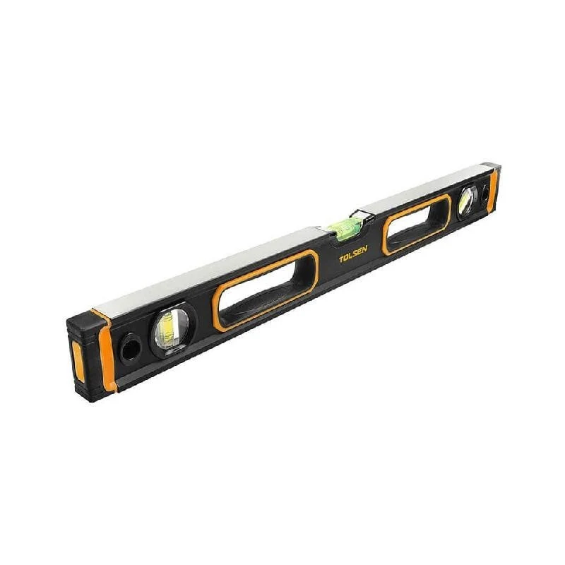 Livella magnetica 40 cm con terminali in gomma 3 bolle