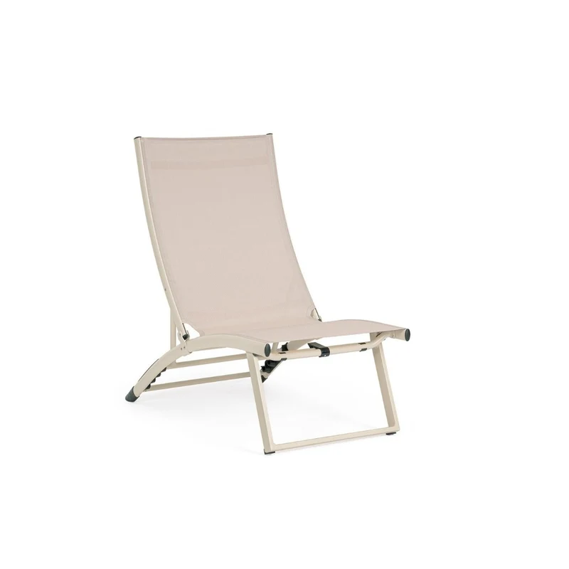 Bizzotto poltrona lounge reclinabile Taylor whisper in alluminio e textilene 53 x 166,5 x 90 cm