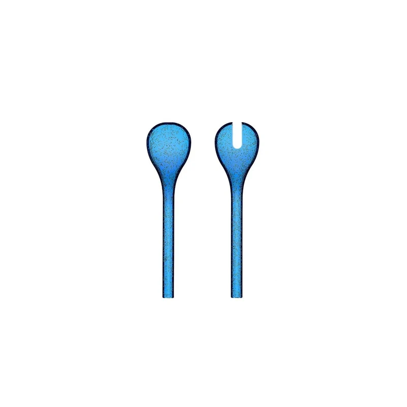 Posate da insalata deep blue Memento Synth in metacrilato