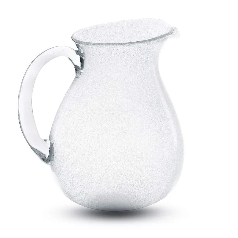 Caraffa Pitcher white transparent Memento Originale in vetro soffiato 1,6 L
