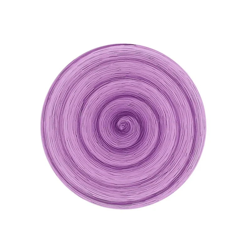 Piatto piano mauve Memento Table in ceramica dipinta a mano Ø 27,5 cm