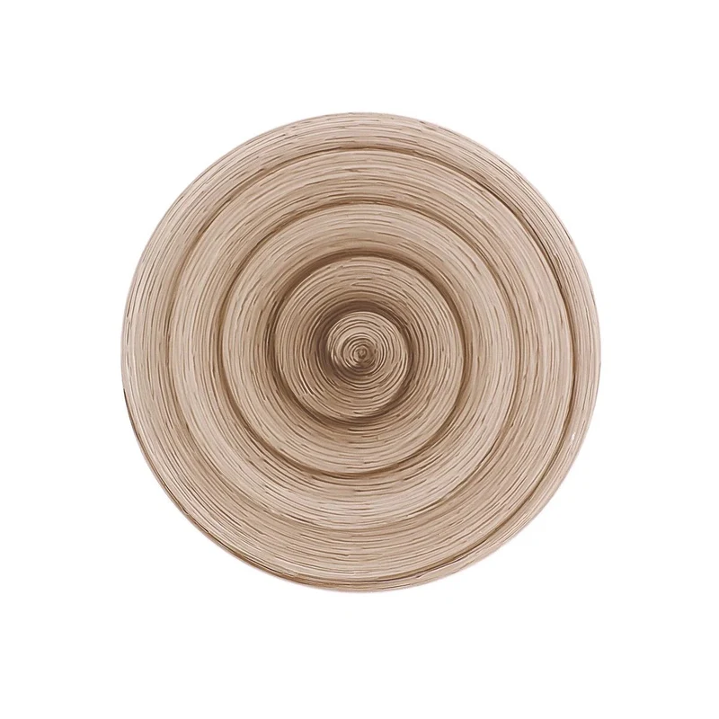 Piatto piano grey Memento Table in ceramica dipinta a mano Ø 27,5 cm